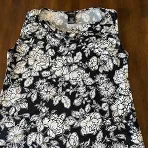 George, Large 12/14 Women's Cowl Neck No Sleeve top, stretch